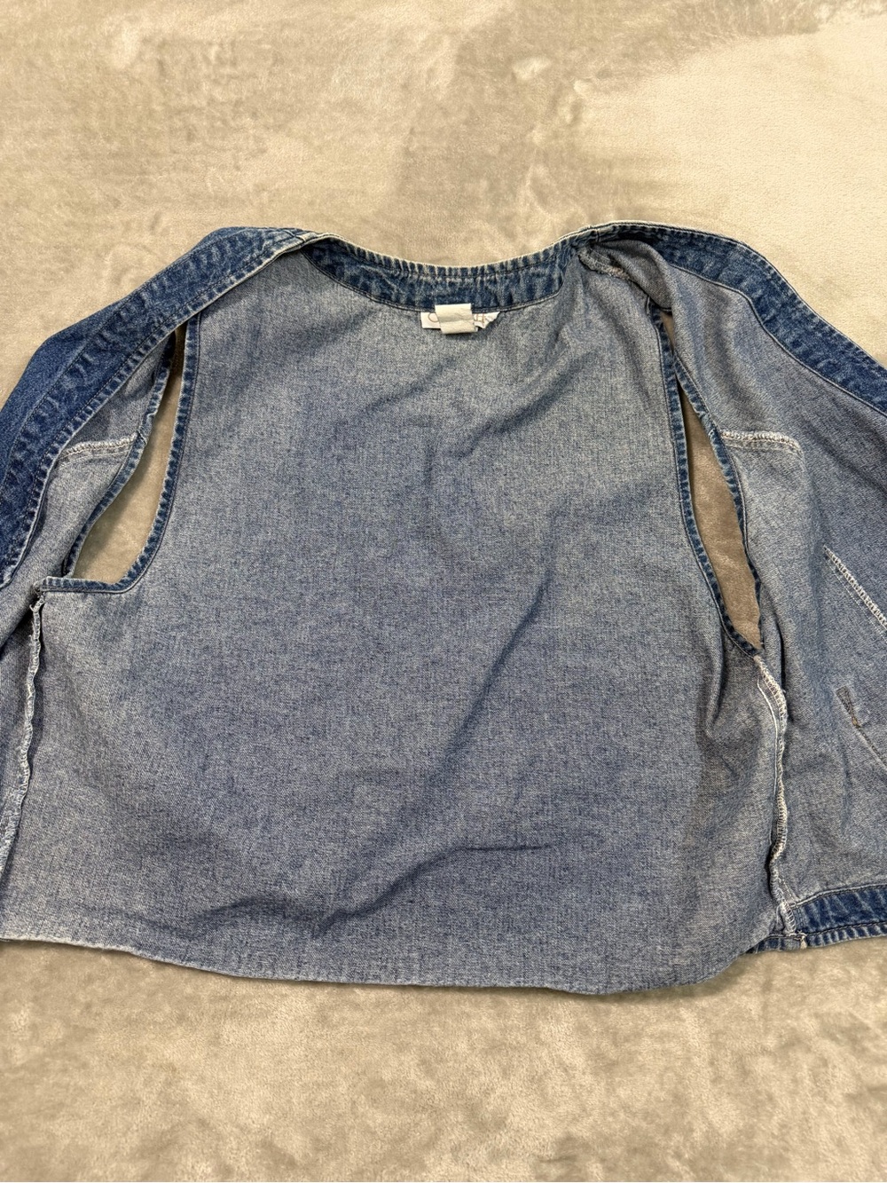 Vintage CHerokee 90s Denim Button Up Vest Medium Wash Size Large - Picture 4 of 8